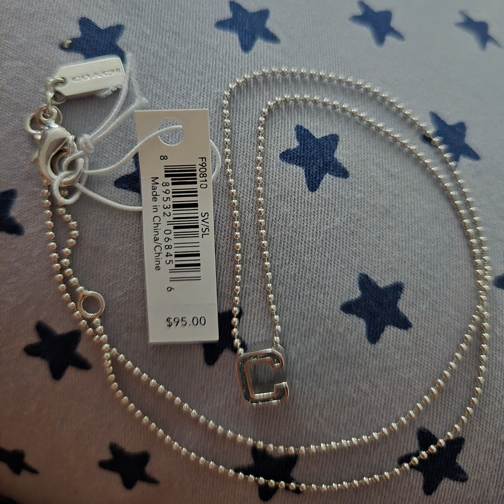 Coach Silver Beaded Necklace